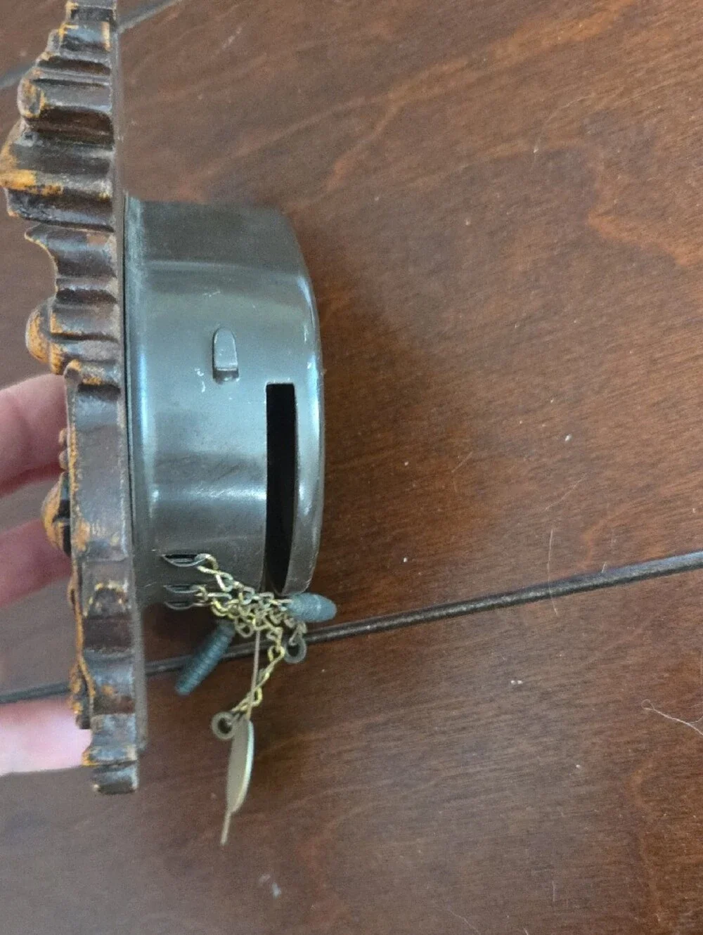 Lux Vintage Brown Mini Cuckoo Wall Clock - Lux Clock MFG For PARTS ONLY